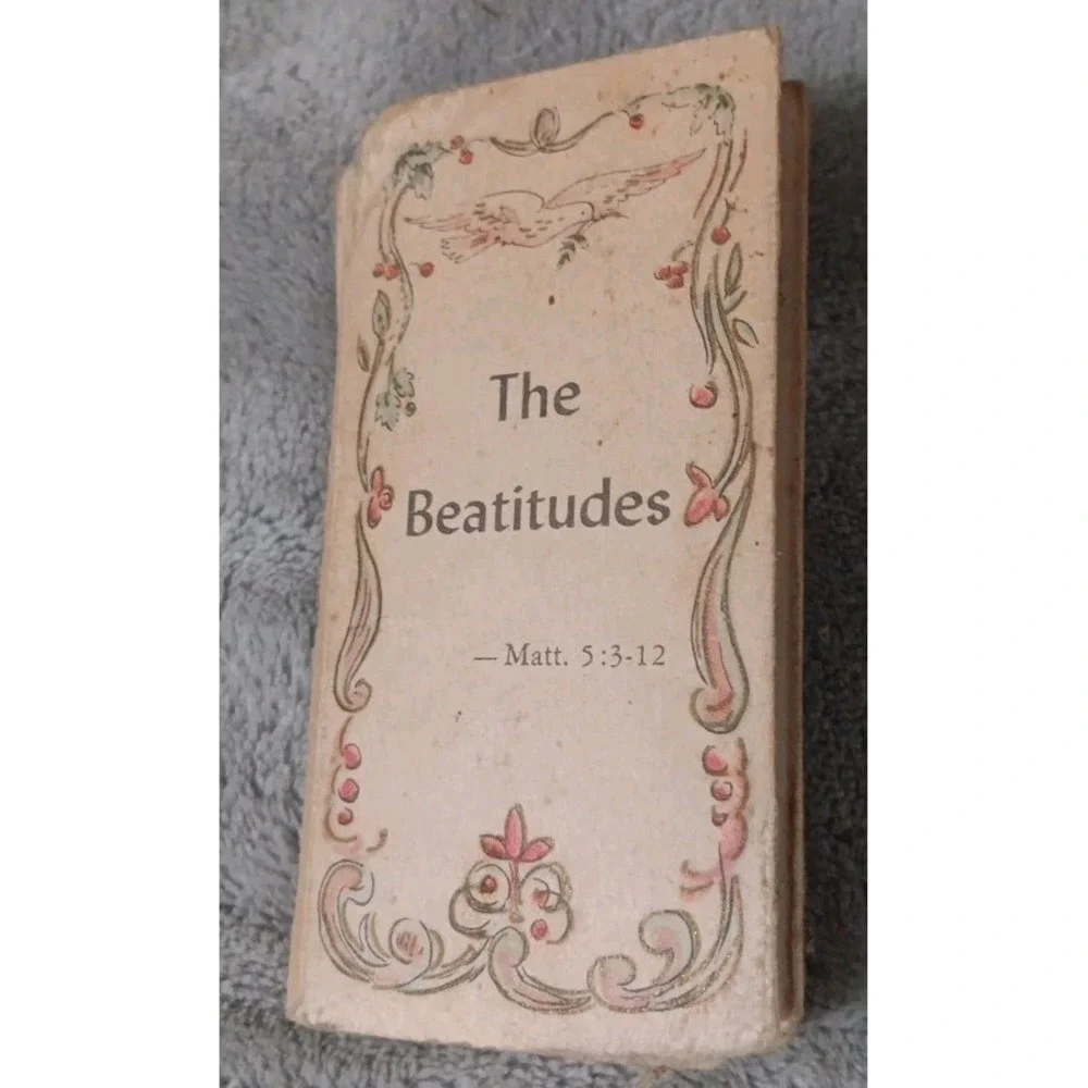 Vtg The Beatitudes Bible Foldorama Miniature Expandable Card Book‎ 1960s READ